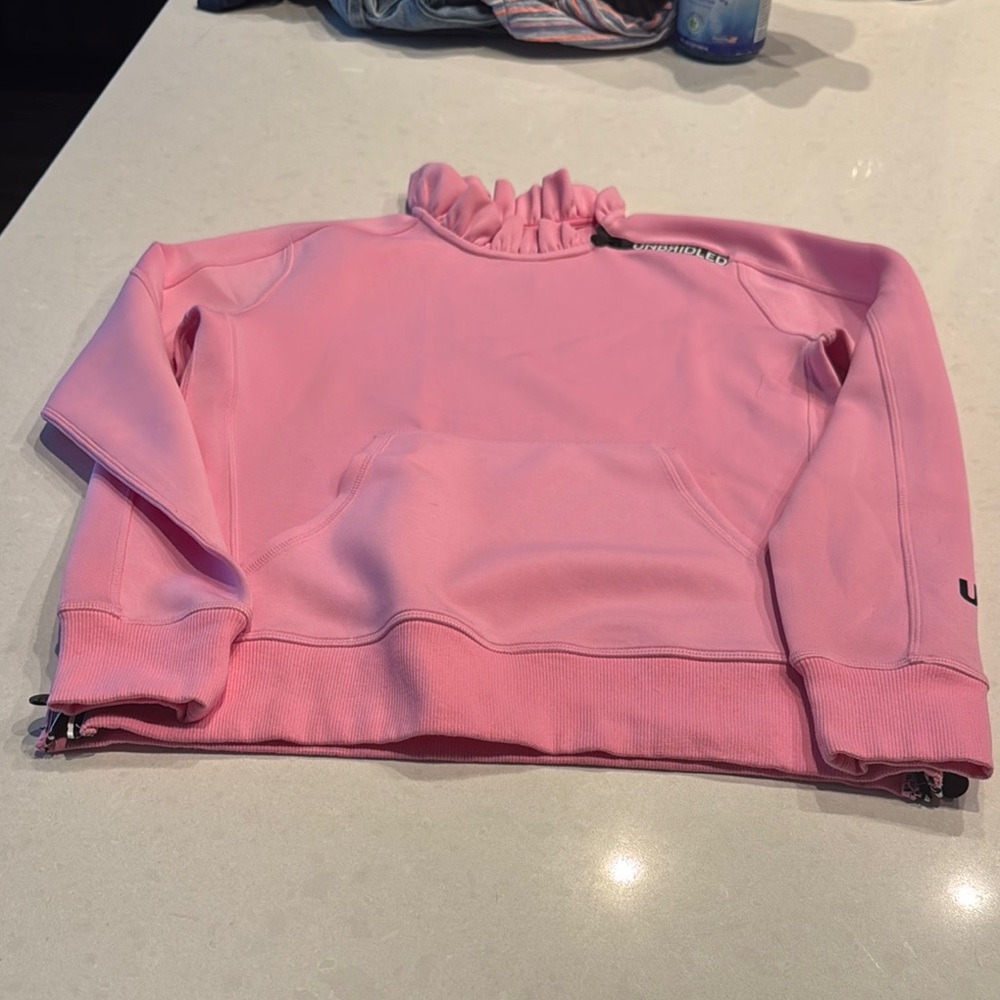 Elegant Pink Ruffled Women's shirt.
